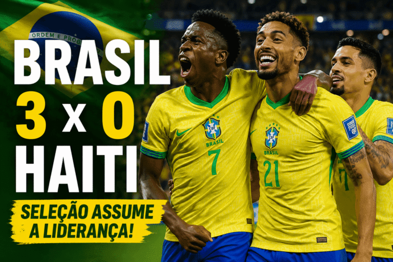 Brasil Vence Haiti 3 a 0 na Copa 2026 e Assume Liderança do Grupo C
