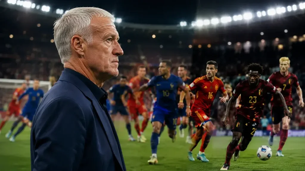 Didier Deschamps analisa os possíveis confrontos da França contra Espanha ou Bélgica na semifinal da Copa do Mundo 2026.