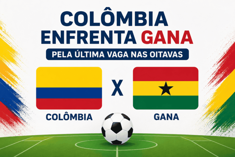 Colômbia enfrenta Gana pela última vaga nas oitavas da Copa do Mundo 2026 em Kansas City