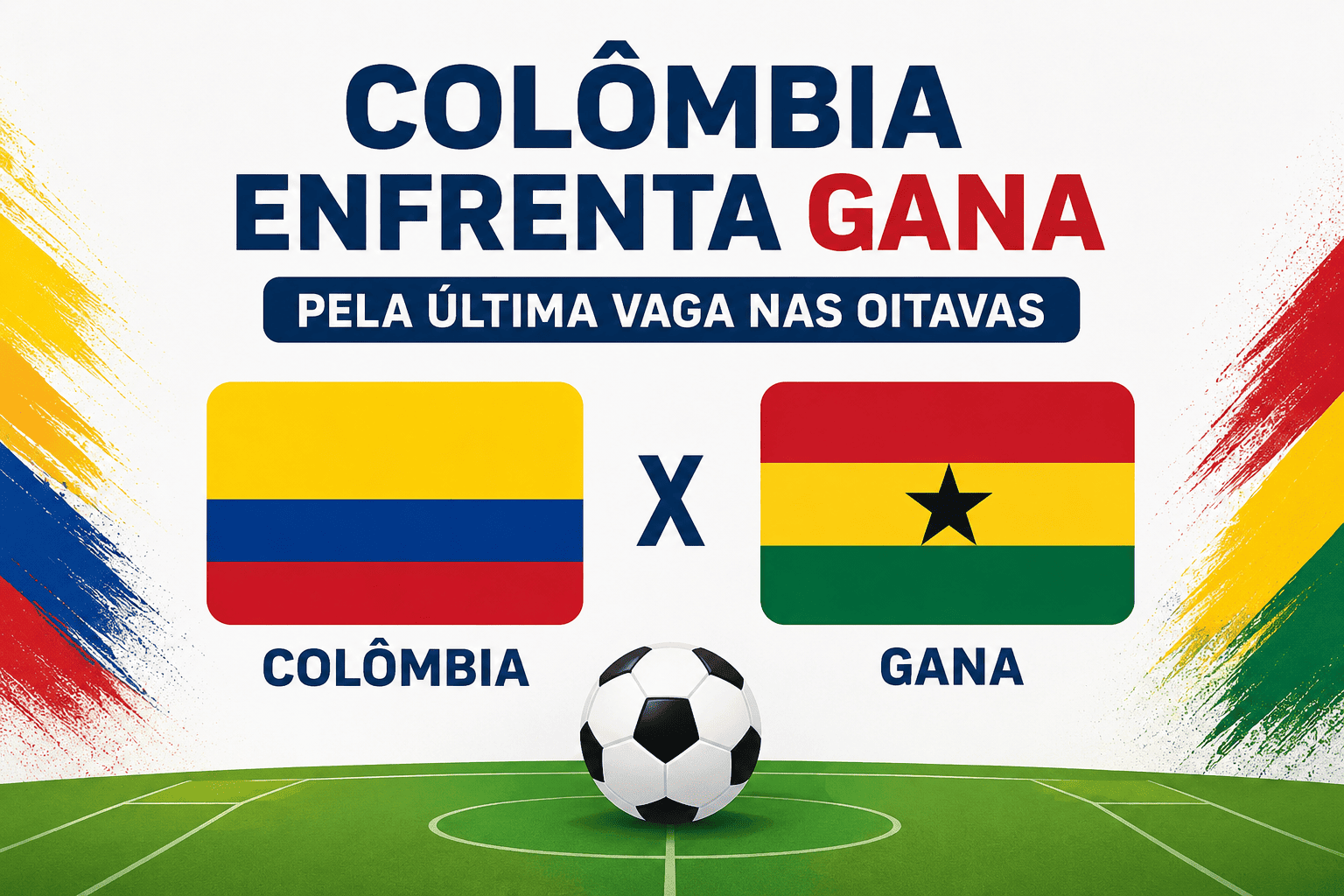 Colômbia enfrenta Gana pela última vaga nas oitavas da Copa do Mundo 2026 em Kansas City