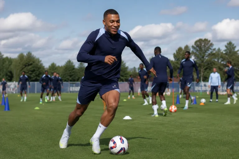 Mbappé volta aos treinos da França sem sustos; zagueiros fazem trabalho à parte antes da semifinal com a Espanha