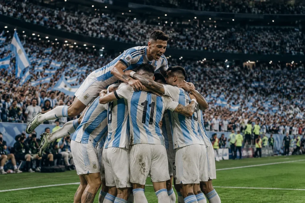 Argentina comemora vitória sobre Suíça na Copa do Mundo 2026