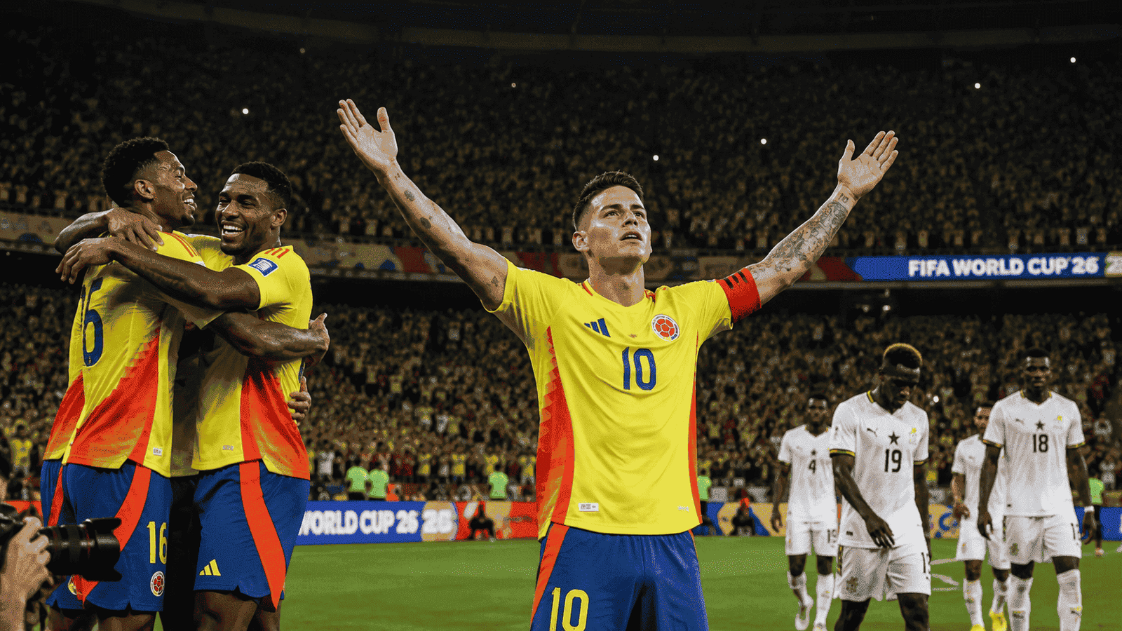 Colômbia vence Gana e confirma vaga nas oitavas da Copa do Mundo 2026 com gol de Jhon Arias