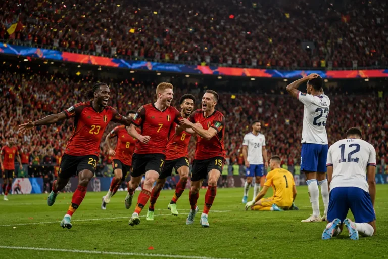 Bélgica goleia Estados Unidos por 4 a 1 nas oitavas de final da Copa do Mundo 2026