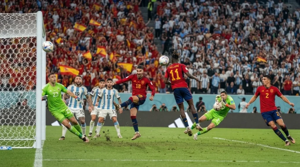 Ferran Torres marca o gol que garantiu o título da Espanha na final da Copa do Mundo de 2026.