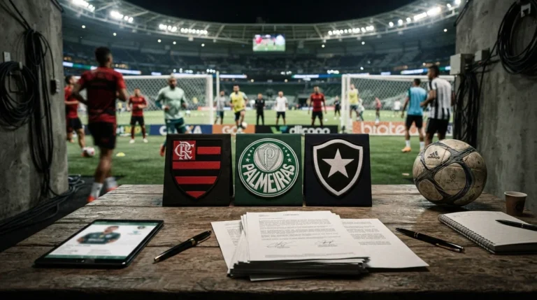 Flamengo Palmeiras e Botafogo movimentam o mercado da bola na janela de transferências 2026
