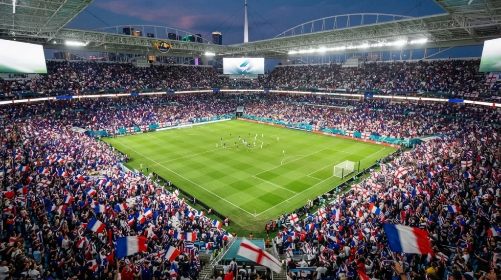 Hard Rock Stadium em Miami recebe França x Inglaterra pela Copa 2026
