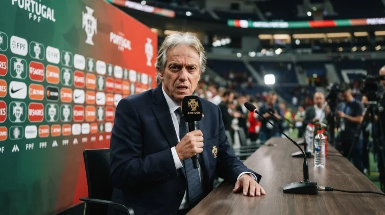 Jorge Jesus durante apresentação como novo treinador da seleção portuguesa