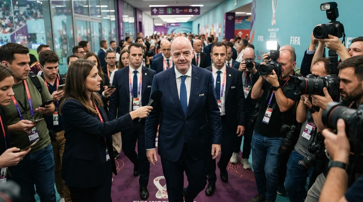 Gianni Infantino durante evento oficial da FIFA na Copa do Mundo de 2026.