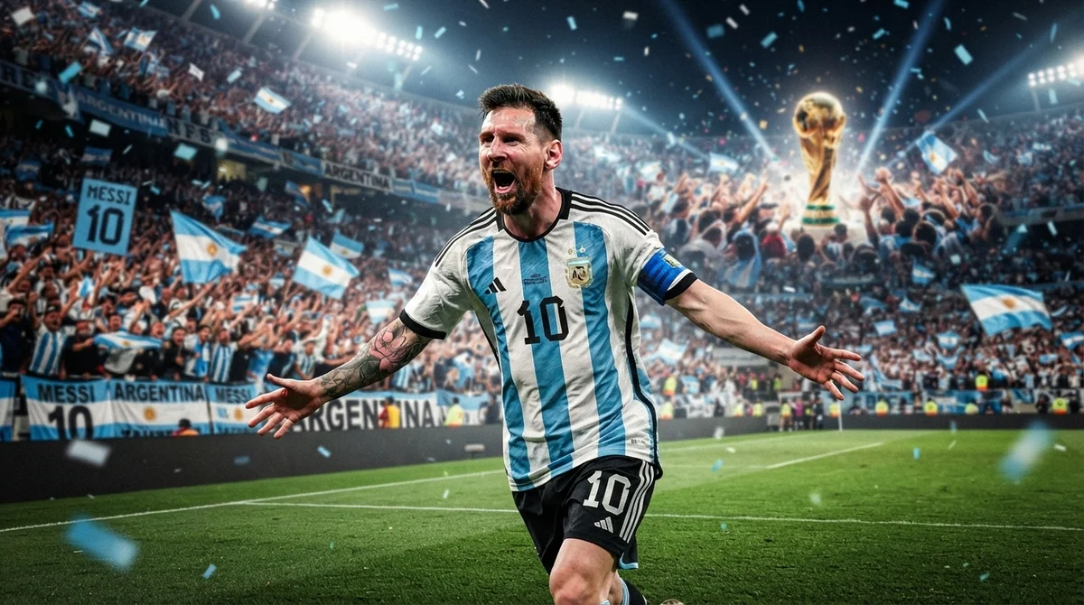 Messi comemora durante a Copa do Mundo 2026