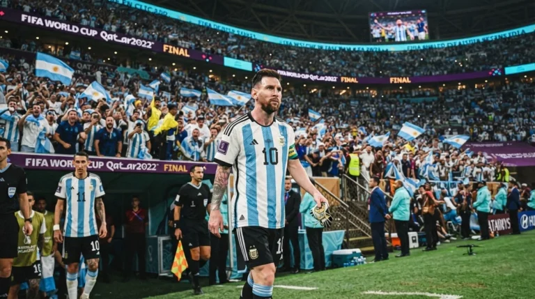 Lionel Messi antes da final da Copa do Mundo 2026 pela Argentina