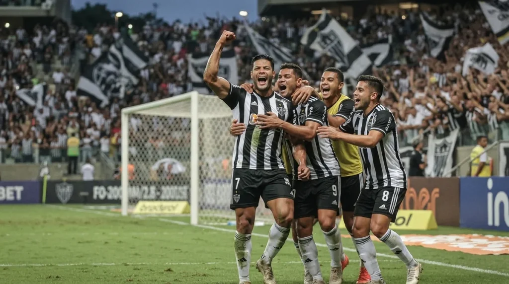 Ruan Tressoldi comemora gol do Atlético-MG contra o Bahia pela 19ª rodada do Brasileirão