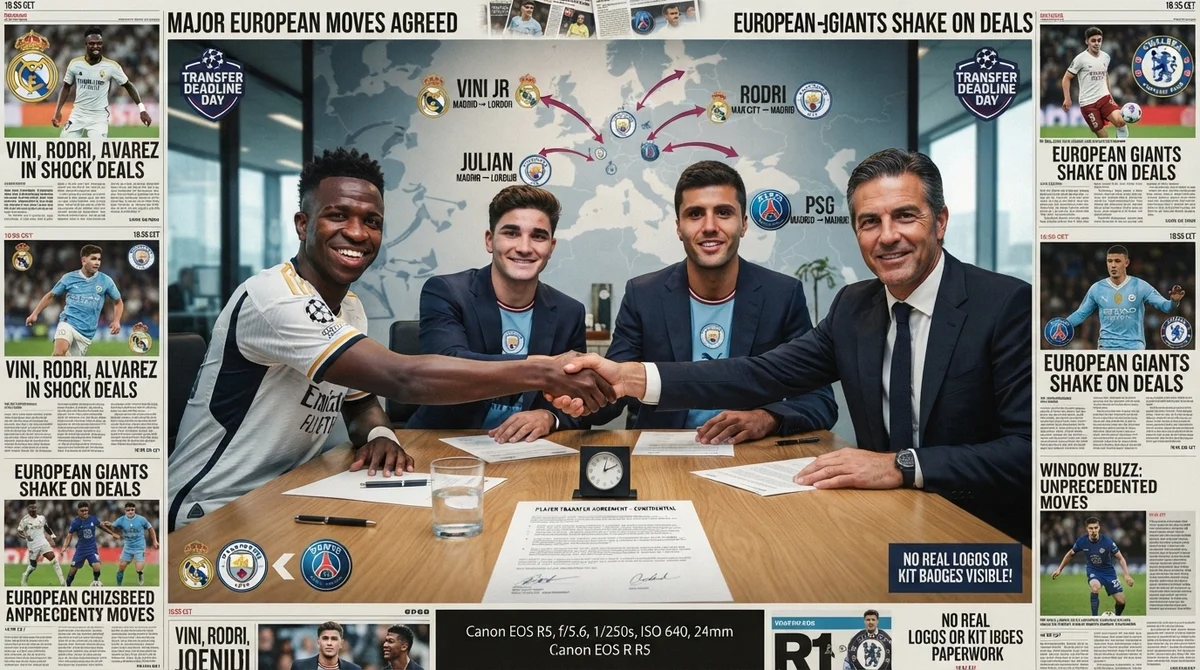 Mercado da bola europeu 2026 reúne as principais negociações da janela de transferências.