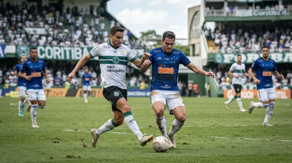 Cruzeiro e Coritiba disputaram jogo equilibrado pela 21ª rodada do Brasileirão 2026