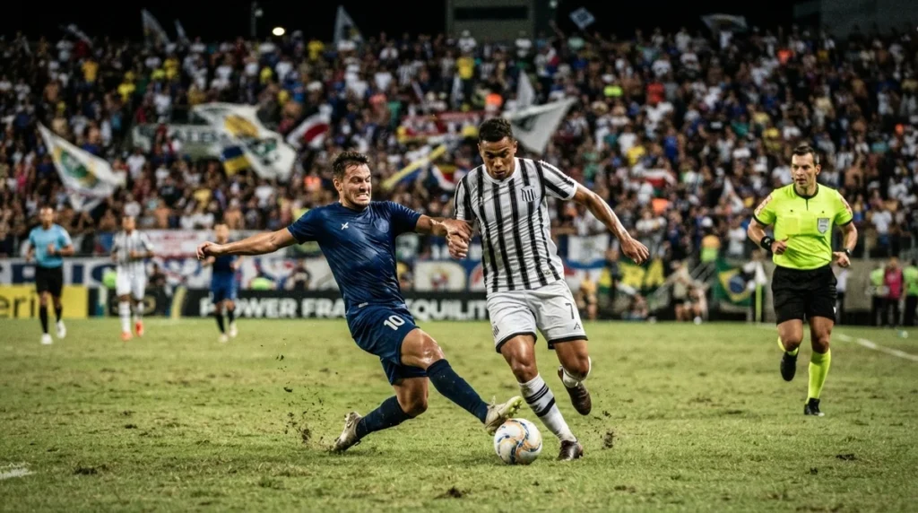 Partida do Campeonato Brasileiro durante a rodada desta quarta-feira