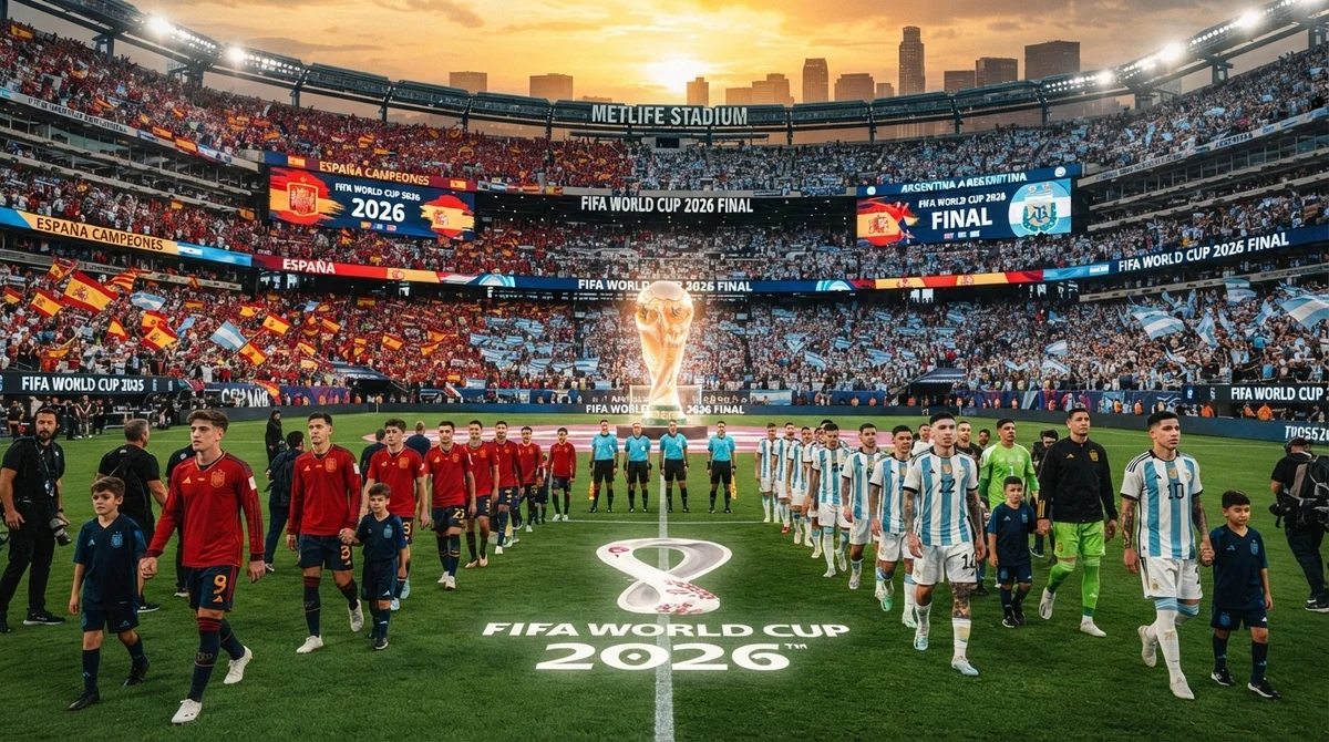 Espanha e Argentina entram em campo para disputar a final da Copa do Mundo 2026 no MetLife Stadium.