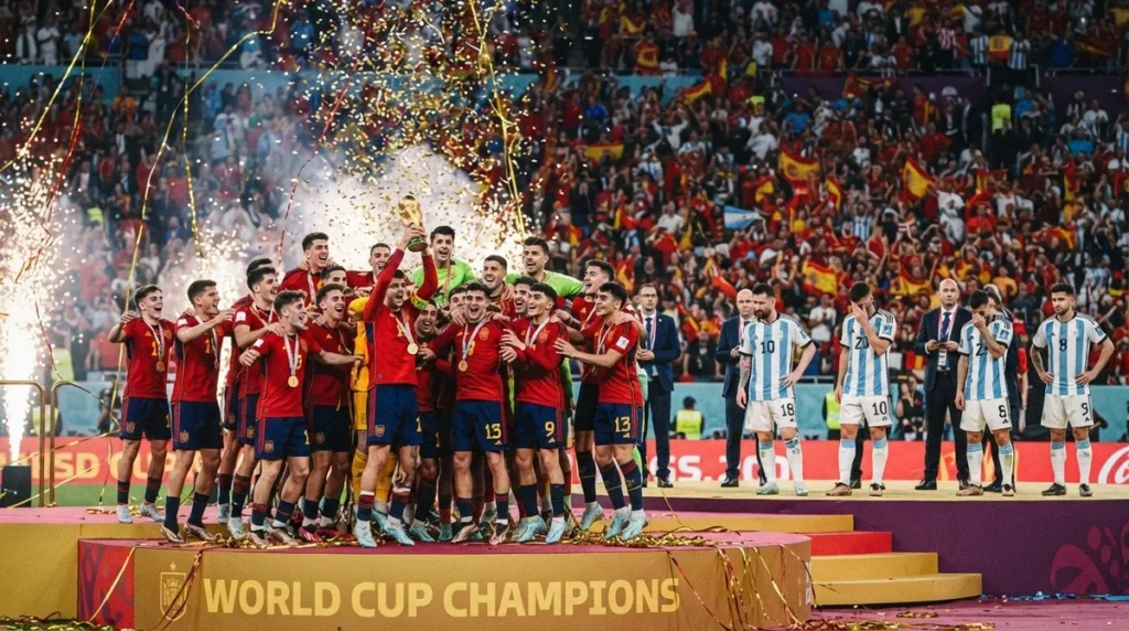 Espanha comemora o título da Copa do Mundo enquanto Argentina vive momento de frustração