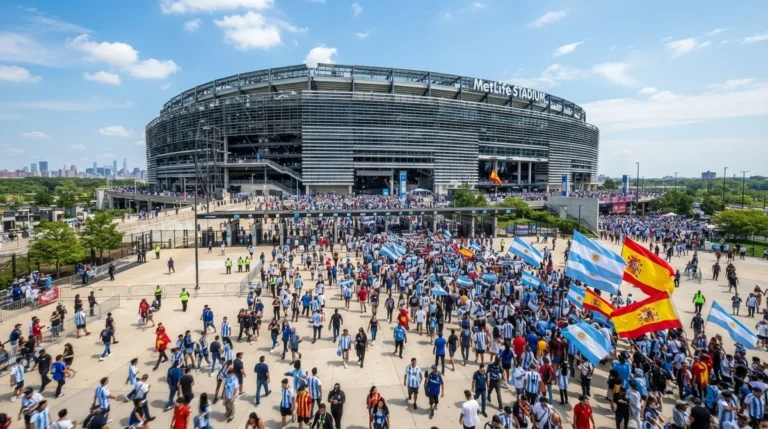 MetLife Stadium em Nova Jersey preparado para receber a final da Copa do Mundo de 2026.