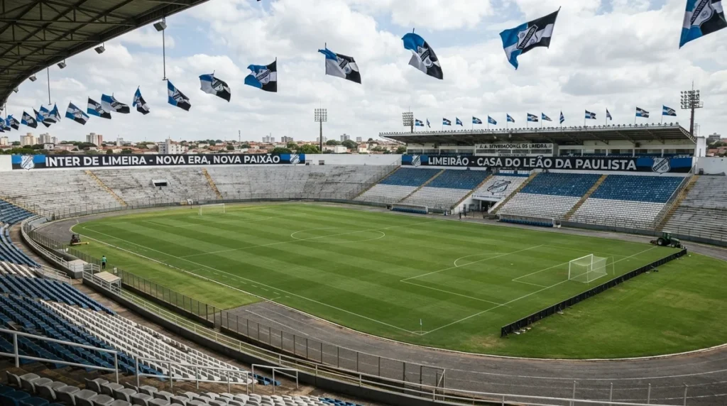 Estádio da Inter de Limeira, que deve receber investimentos após a compra da SAF