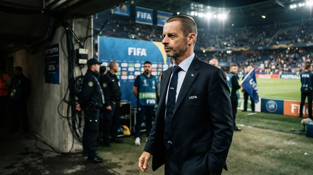 Aleksander Čeferin durante evento oficial relacionado ao futebol europeu.