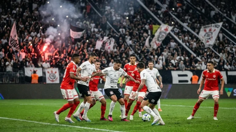 Corinthians e Internacional disputam jogo decisivo pelas oitavas da Copa do Brasil na Neo Química Arena.