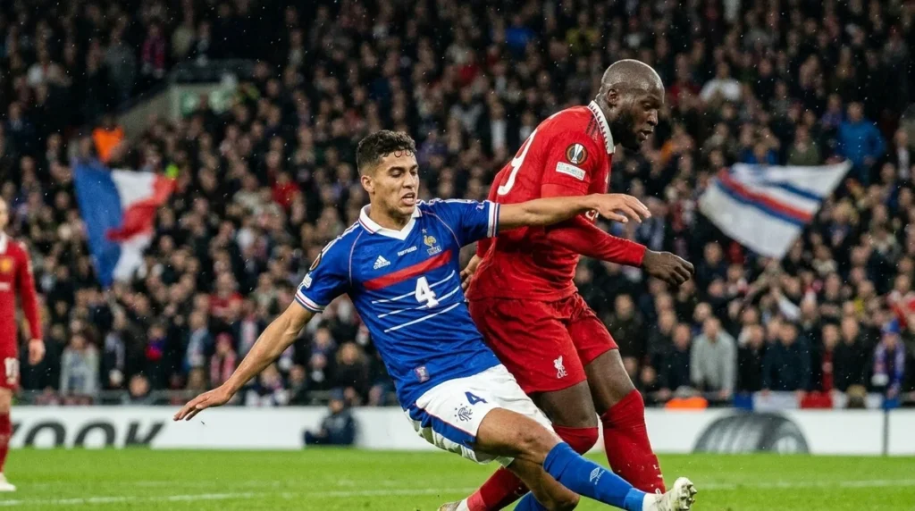 Fulham Ait Boudlal zagueiro marroquino em ação defensiva pelo Rennes