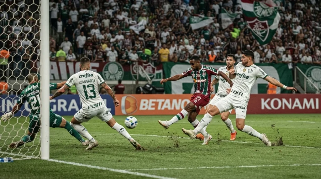 Jhon Arias marca gol do Palmeiras contra o Fortaleza pela Copa do Brasil