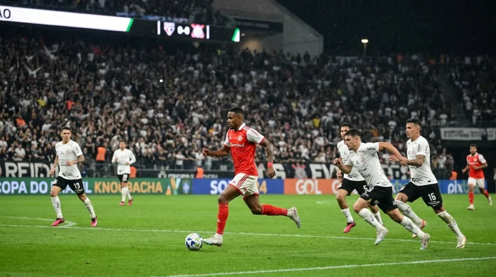 Internacional explora contra-ataque contra o Corinthians na Copa do Brasil.