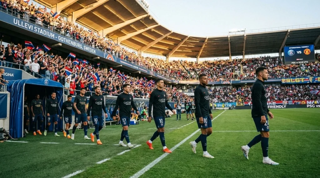 PSG antes do amistoso PSG x Manchester United