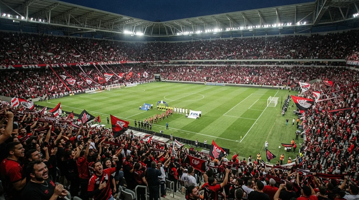 Arena da Baixada antes do confronto entre Athletico-PR e Vitória pela Copa do Brasil